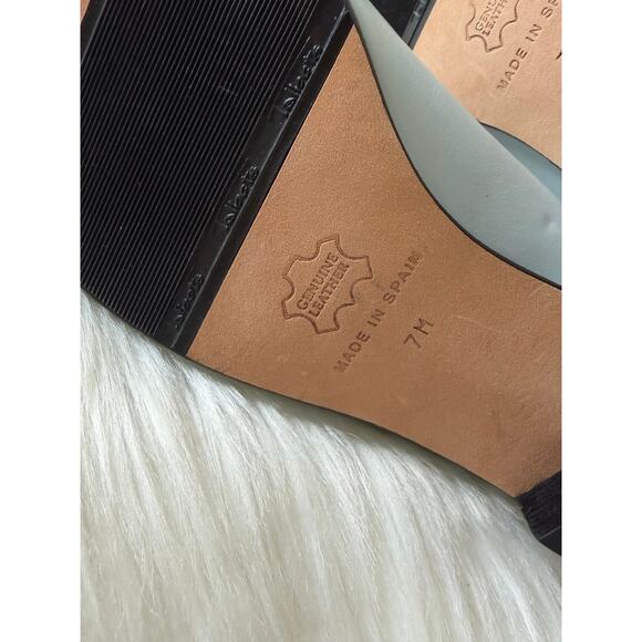 Talbots Leather Light Blue and Beige Cap-Toe Nappa Ballet Flats Size 7M NEW Bow - Picture 8 of 12